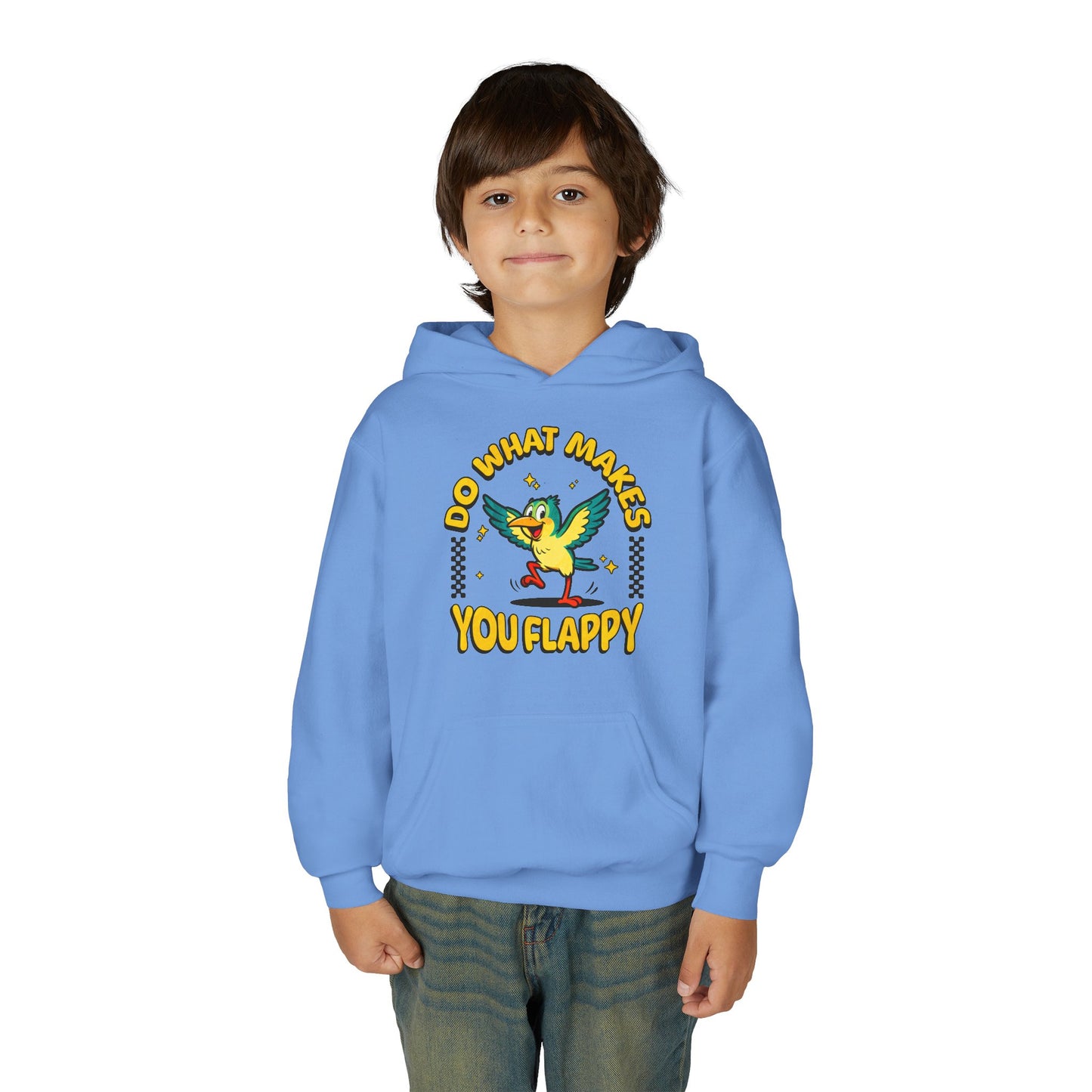 Youth "Do What Makes You Flappy" Unisex Hoodie | Autism & Neurodiversity Advocacy hooded sweatshirt