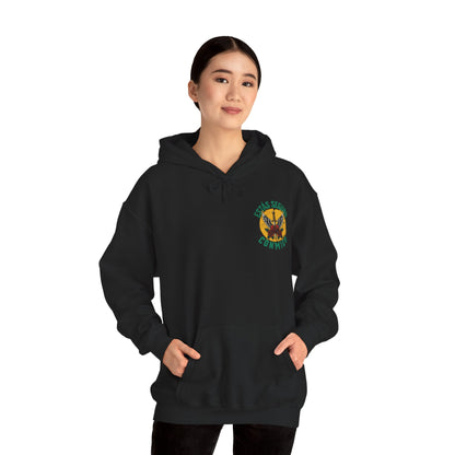 You Are Safe With Me Sword Unisex Hoodie | Estás Seguro Conmigo Hooded Sweatshirt | Immigrant Rights & Solidarity Collection