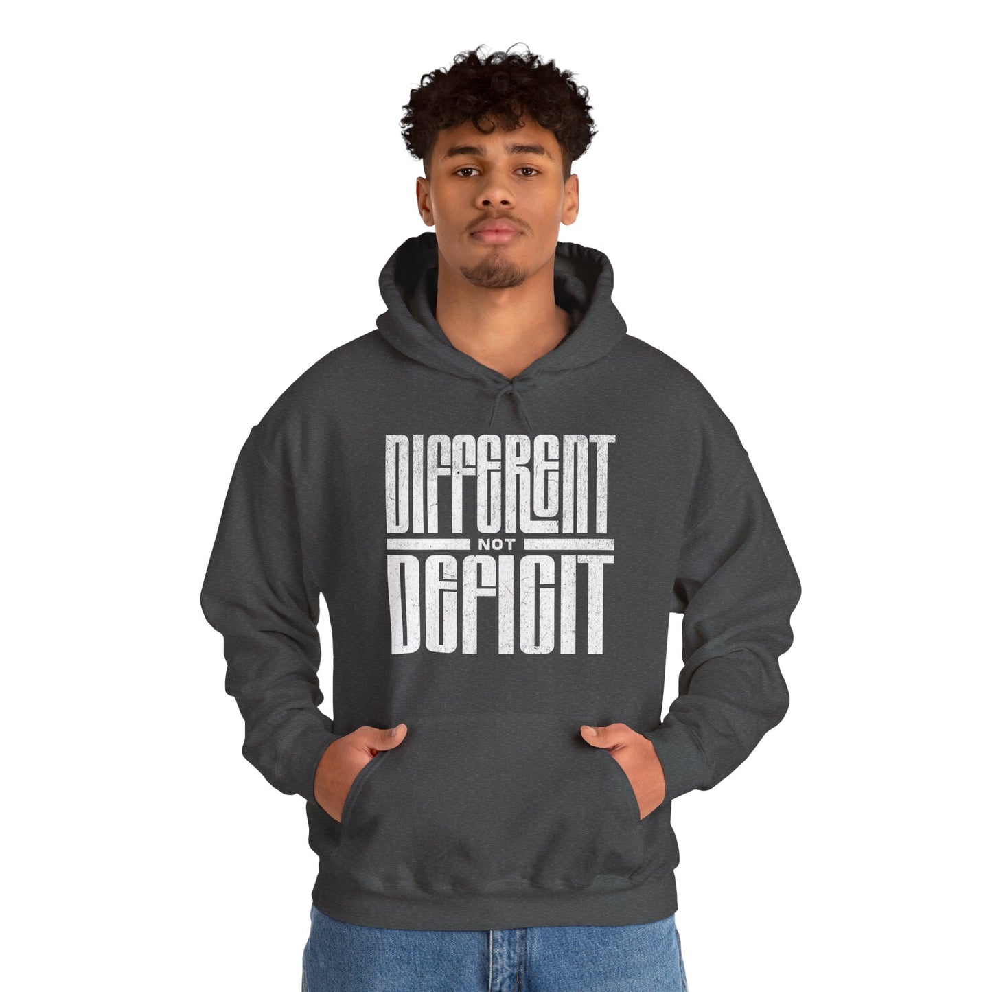 "Different Not Deficit" Unisex Hoodie | Autism & Neurodiversity Advocacy Hooded Sweatshirt