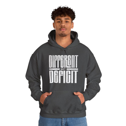 "Different Not Deficit" Unisex Hoodie | Autism & Neurodiversity Advocacy Hooded Sweatshirt