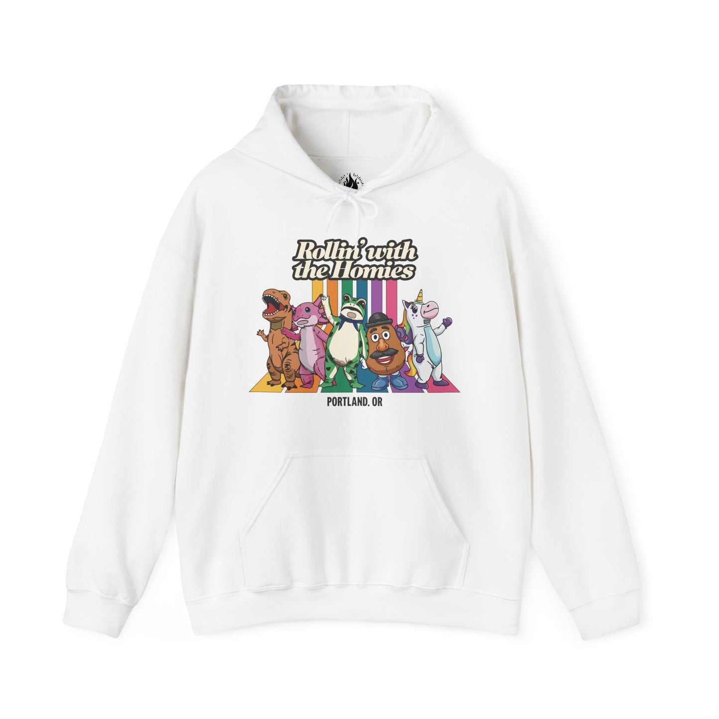 Rollin' with the Homies Unisex Hoodie | Portland Anti-ICE Inflatable Resistance Hooded Sweatshirt | Firestarter Fund Collection