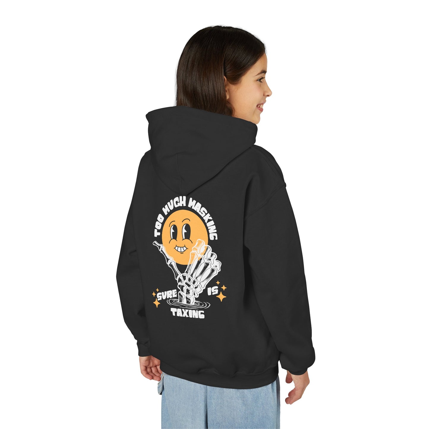 Youth "Masking Is Taxing" Unisex Hoodie | Autism & Neurodiversity Advocacy Sweatshirt