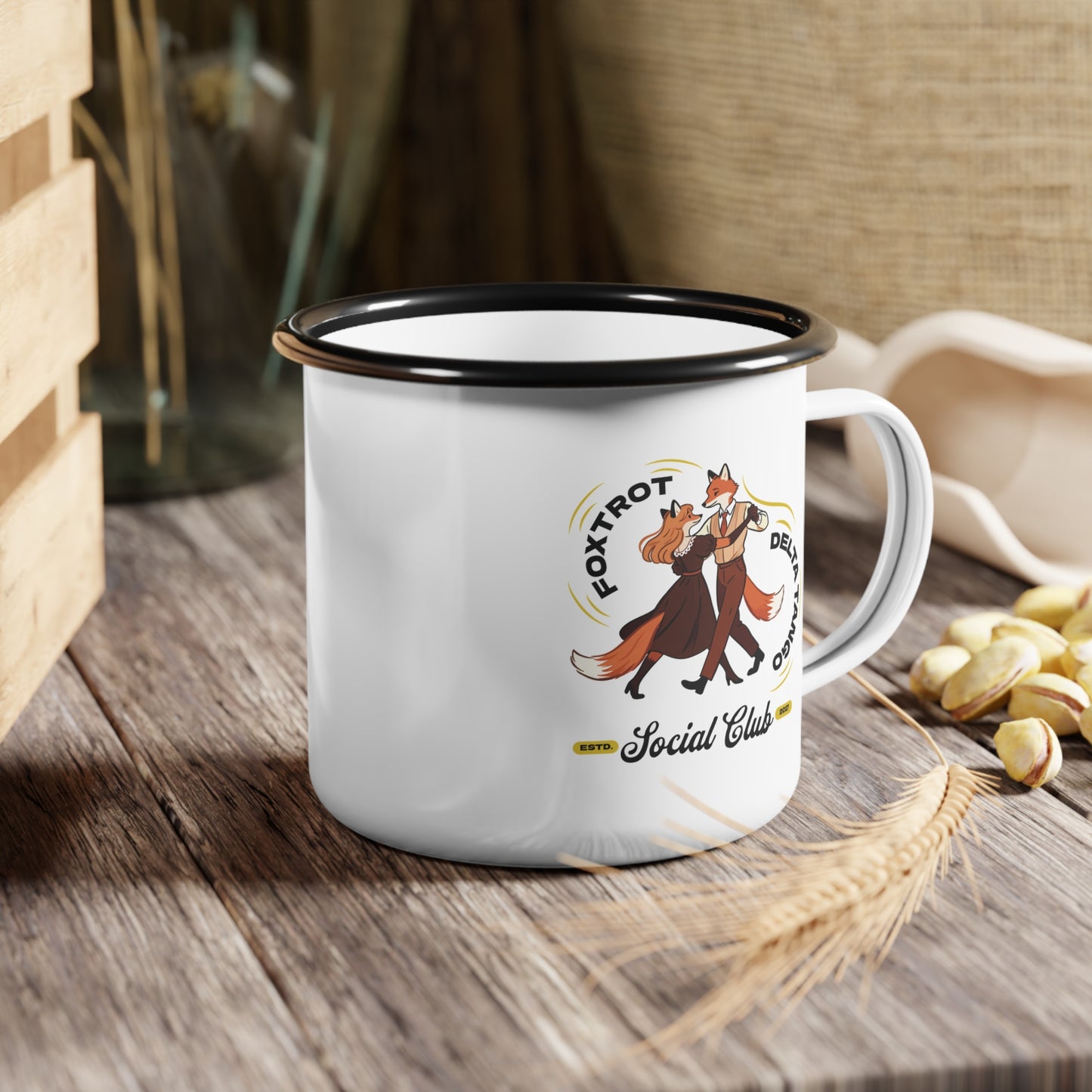 foxtrot delta tango enamel coffee mug | Social Club For Dissent | Firestarter Fund Collection
