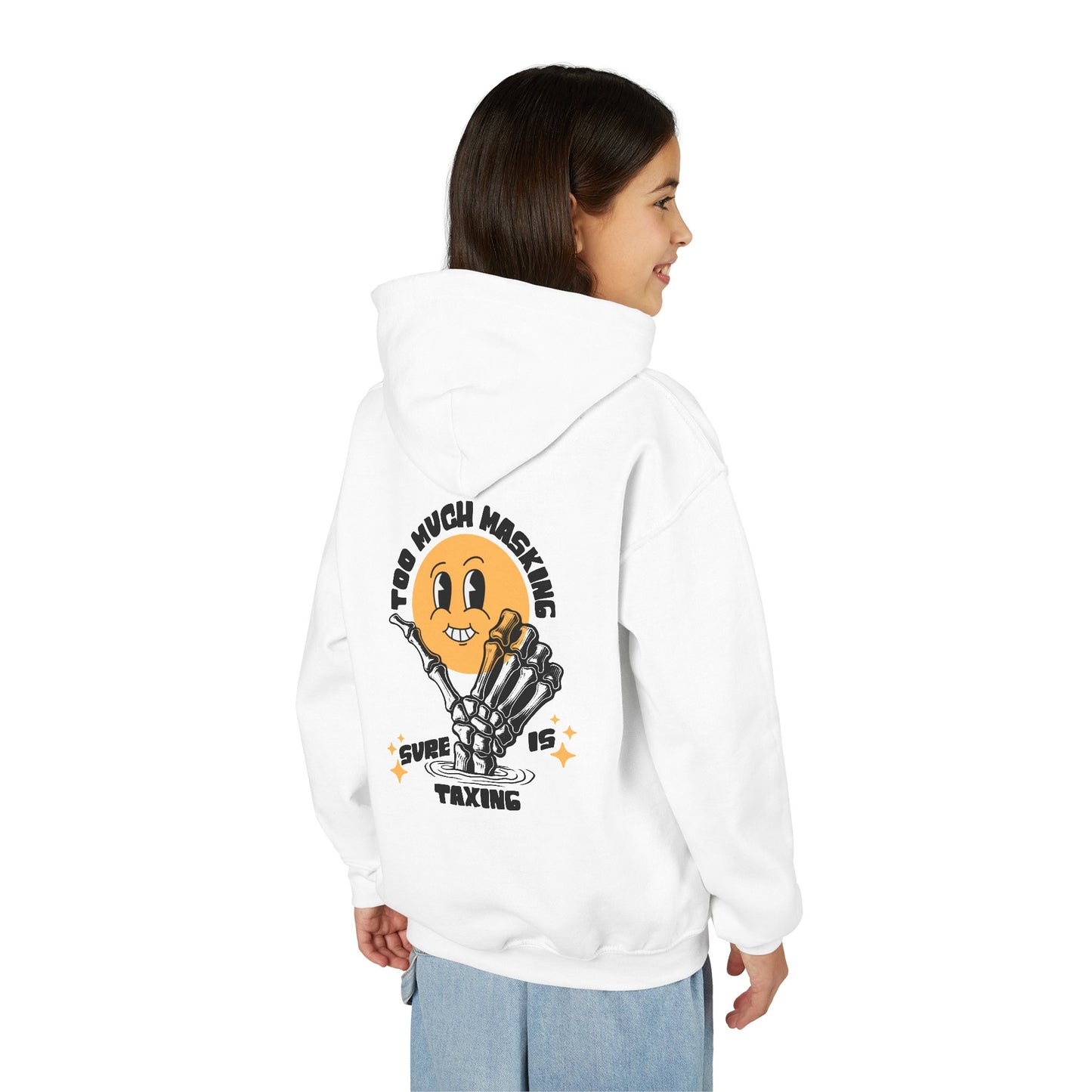 Youth "Masking Is Taxing" Unisex Hoodie | Autism & Neurodiversity Advocacy Sweatshirt