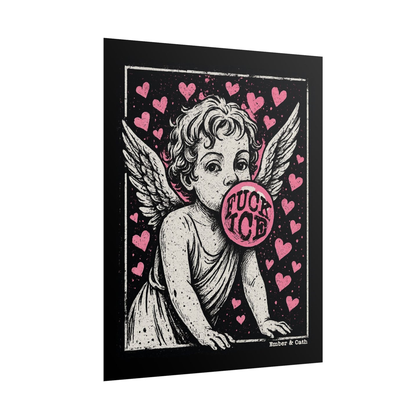 F**K ICE Poster | Anti-ICE Wall Art | The Collective Flame Fund Collection