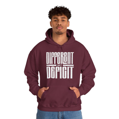"Different Not Deficit" Unisex Hoodie | Autism & Neurodiversity Advocacy Hooded Sweatshirt