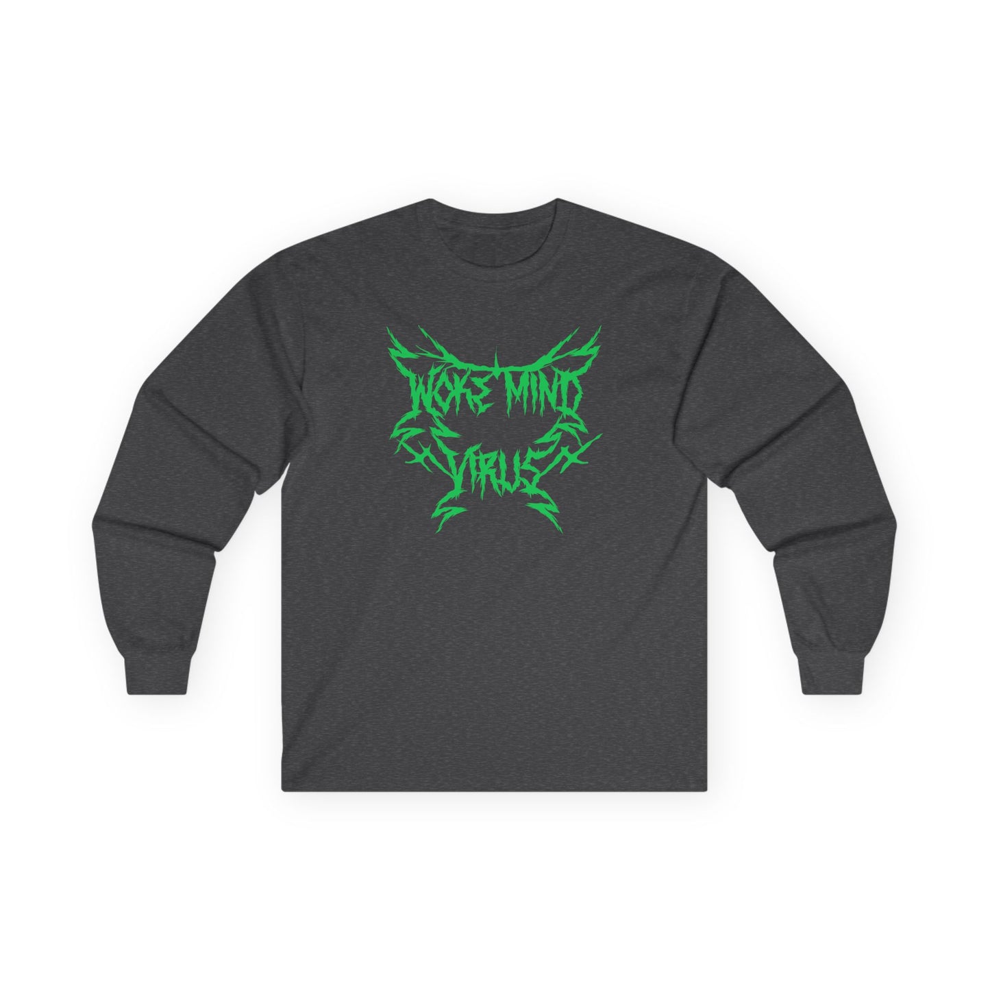 Woke Mind Virus Heavy Metal Unisex Long Sleeve Tee | The Collective Flame Fund Collection