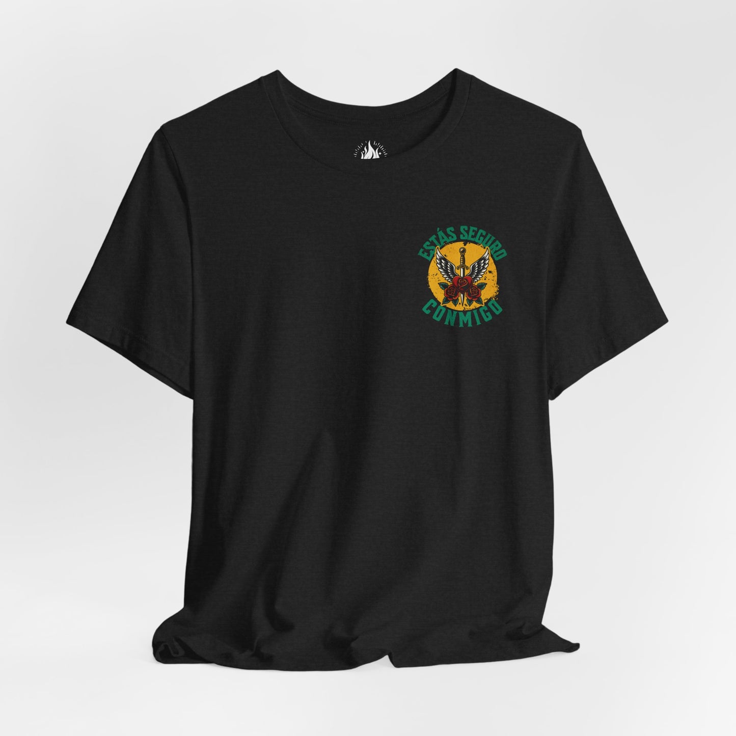 You Are Safe With Me Sword Unisex Tee | Estás Seguro Conmigo Shirt | Immigrant Rights & Solidarity Collection