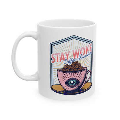 Stay Woke Coffee Roasters Coffee Mug | Fuel the Resistance Cup | Firestarter Fund Collection
