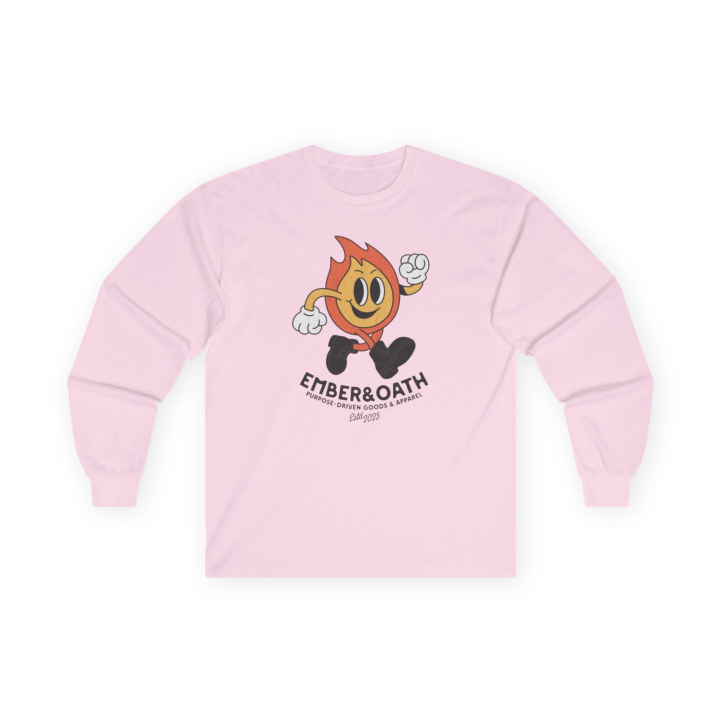 Emory Unisex Long Sleeve Tee | The Firestarter Fund Mascot Shirt