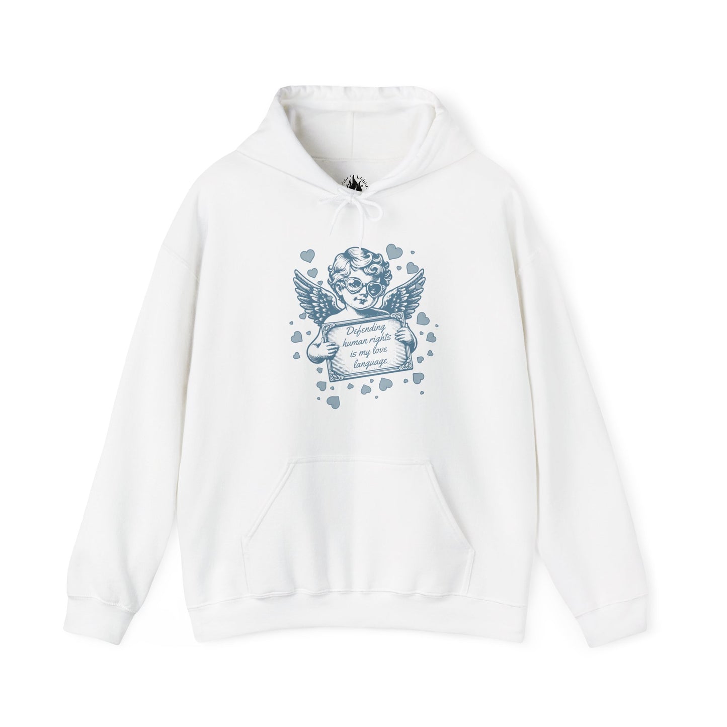 Defending Humans Rights Is My Love Language Unisex Hoodie | Valentine's Day Activism Hooded Swatshirt | The Collective Flame Fund Collection