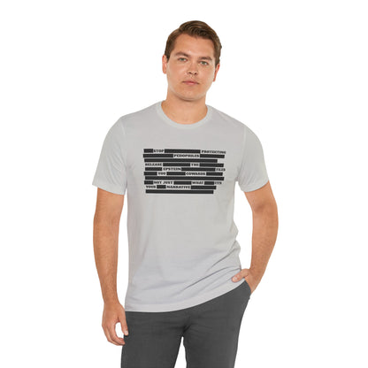 Redacted Truth Unisex Tee | Epstein Files T-Shirt | The Collective Flame Fund Collection