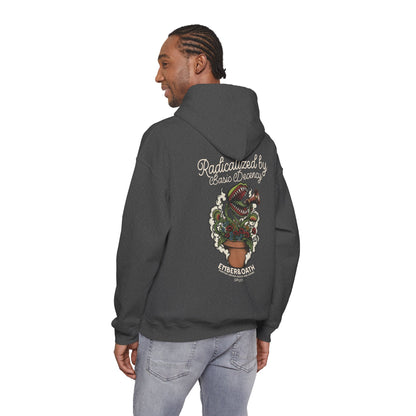 "Radicalized by Basic Decency" Unisex Hoodie | American Traditional Venus Flytrap Hooded Sweatshirt | Firestarter Fund Collection