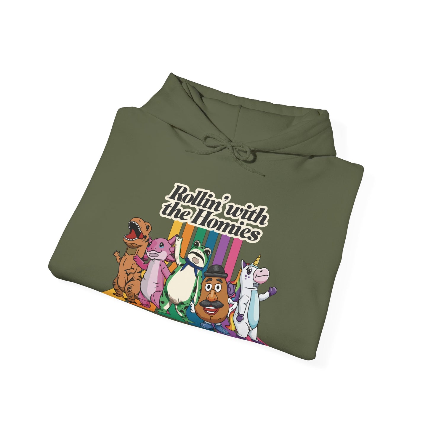 Rollin' with the Homies Unisex Hoodie | Portland Anti-ICE Inflatable Resistance Hooded Sweatshirt | Firestarter Fund Collection