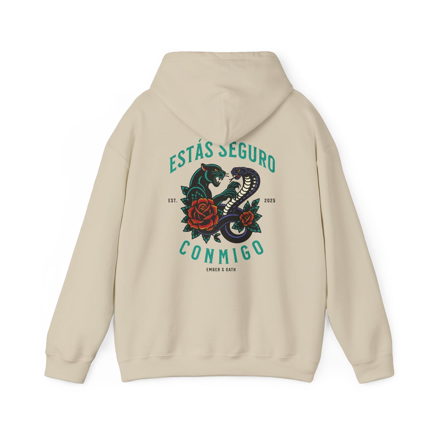 You Are Safe With Me Unisex Hoodie | Estás Seguro Conmigo Hooded Sweatshirt | Immigrant Rights & Solidarity Collection