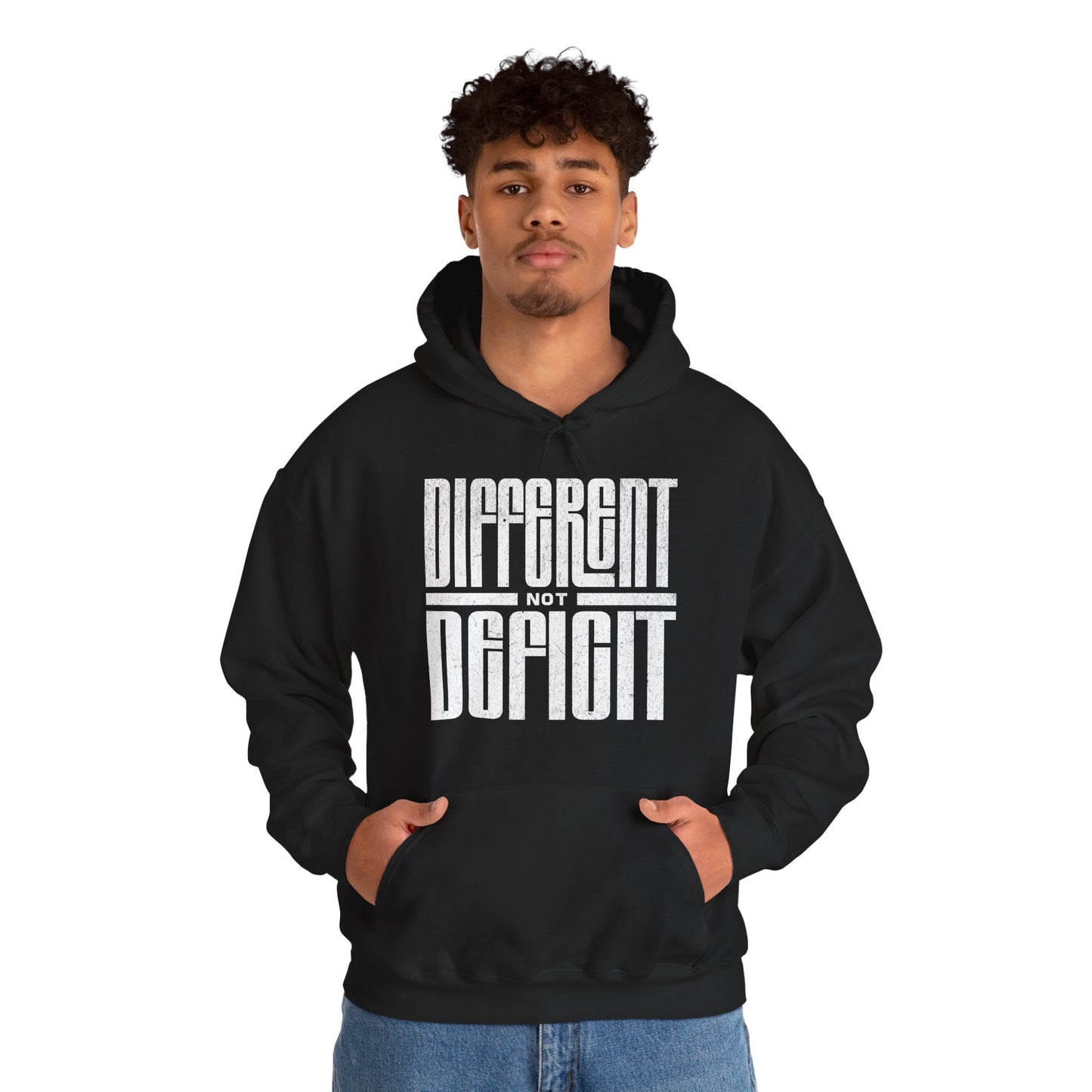 "Different Not Deficit" Unisex Hoodie | Autism & Neurodiversity Advocacy Hooded Sweatshirt