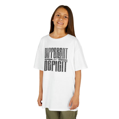 Youth "Different Not Deficit" Unisex Tee | Autism & Neurodiversity Advocacy Shirt