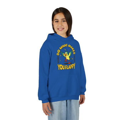 Youth "Do What Makes You Flappy" Unisex Hoodie | Autism & Neurodiversity Advocacy hooded sweatshirt