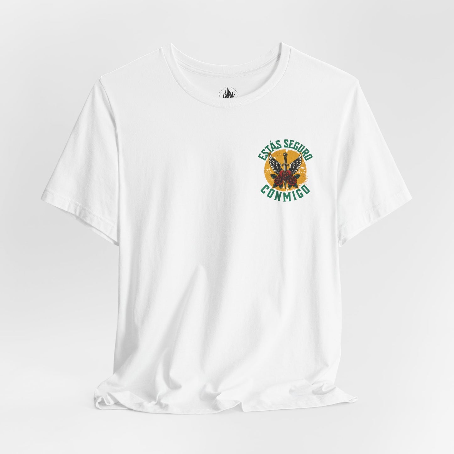 You Are Safe With Me Sword Unisex Tee | Estás Seguro Conmigo Shirt | Immigrant Rights & Solidarity Collection