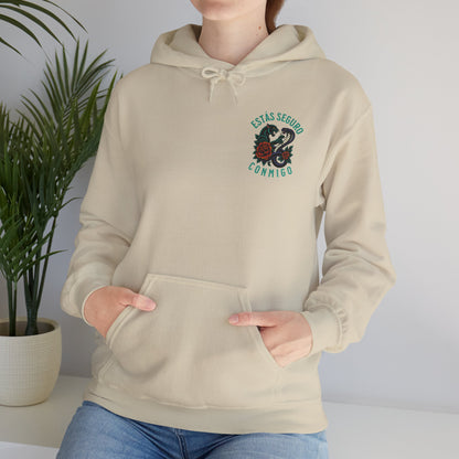 You Are Safe With Me Unisex Hoodie | Estás Seguro Conmigo Hooded Sweatshirt | Immigrant Rights & Solidarity Collection