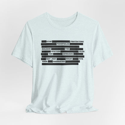 Redacted Truth Unisex Tee | Epstein Files T-Shirt | The Collective Flame Fund Collection
