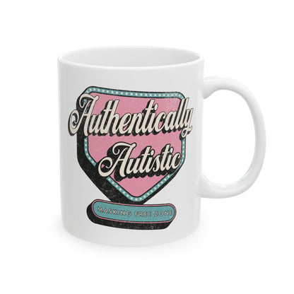"Authentically Autistic" Coffee Mug | Autism and Neurodiversity Advocacy Mug