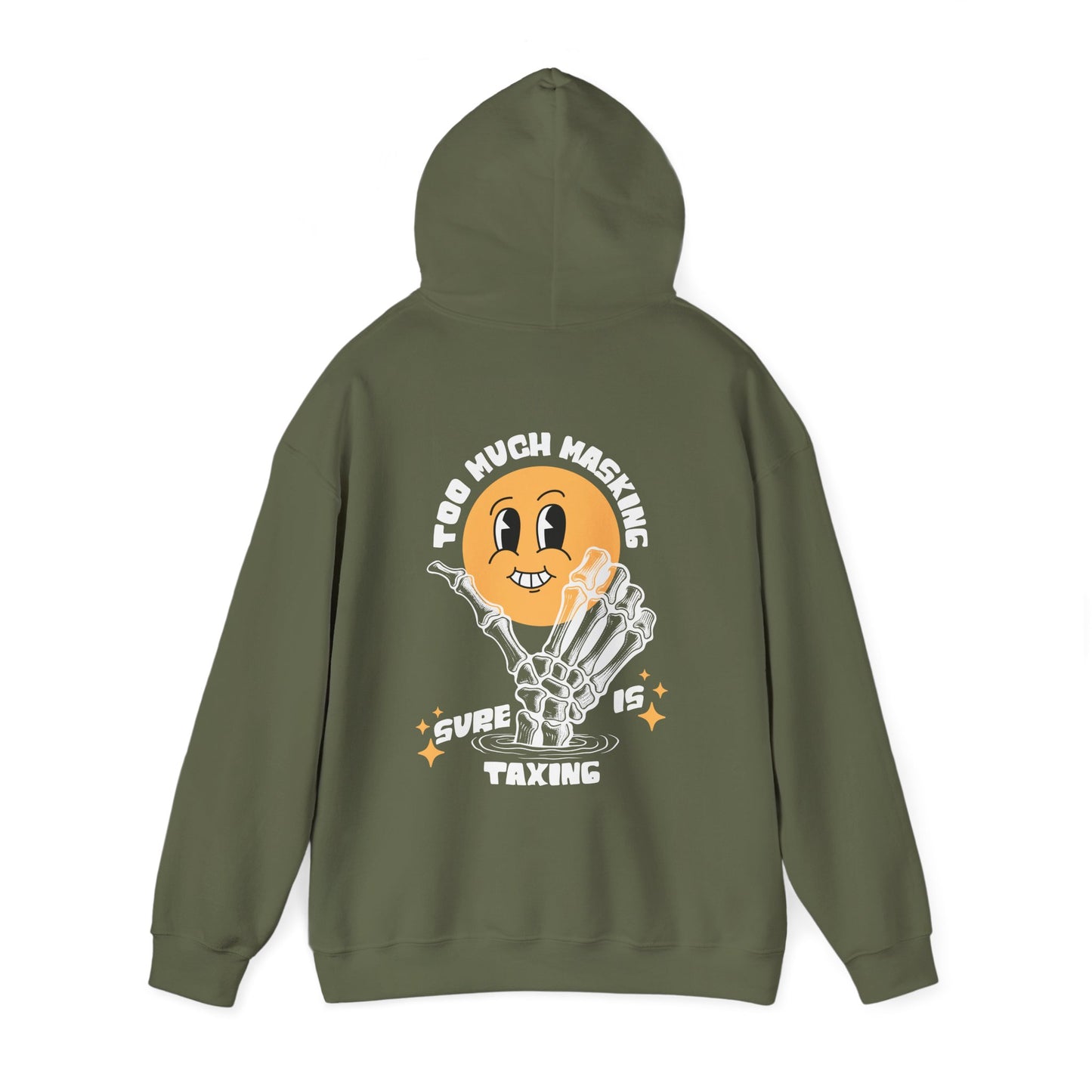 "Too Much Masking" Unisex Hoodie | Autism & Neurodiversity Advocacy Hooded Sweatshirt