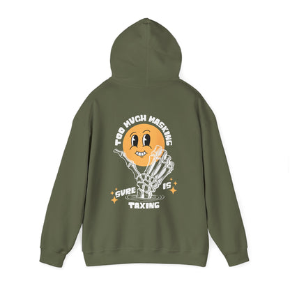 "Too Much Masking" Unisex Hoodie | Autism & Neurodiversity Advocacy Hooded Sweatshirt