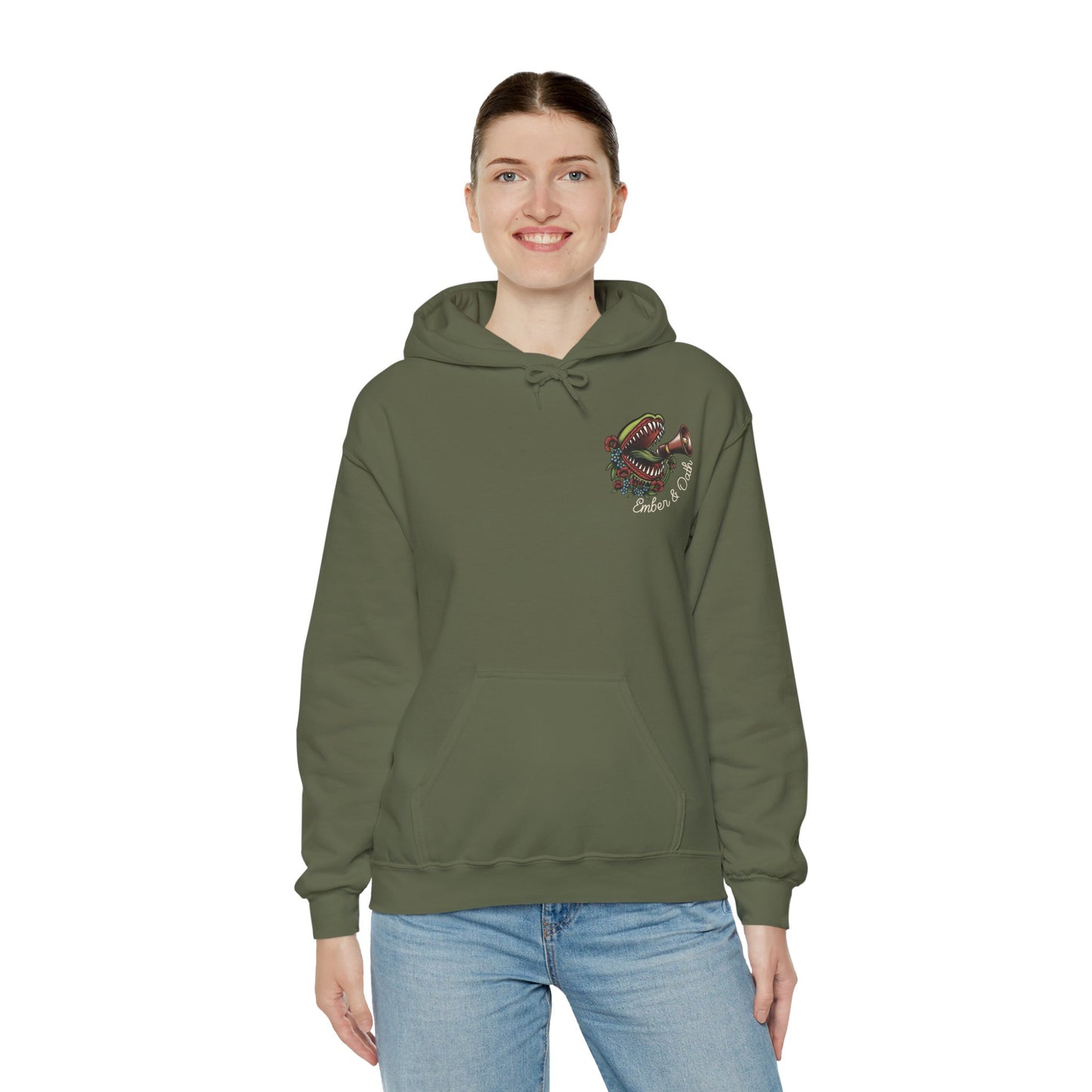 "Radicalized by Basic Decency" Unisex Hoodie | American Traditional Venus Flytrap Hooded Sweatshirt | Firestarter Fund Collection