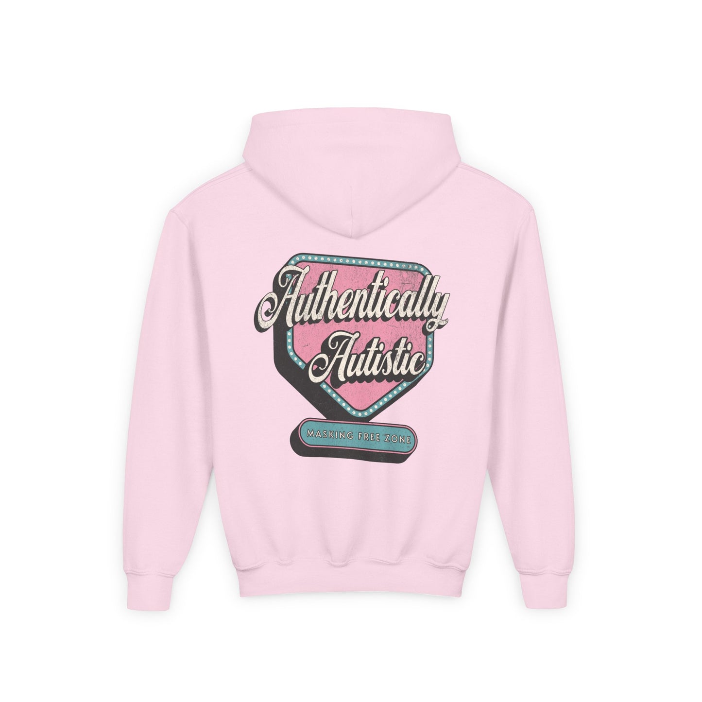 Youth "Authentically Autistic" Unisex Hoodie | Autism & Neurodiversity Advocacy Hooded Sweatshirt