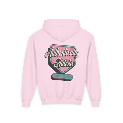 Youth "Authentically Autistic" Unisex Hoodie | Autism & Neurodiversity Advocacy Hooded Sweatshirt