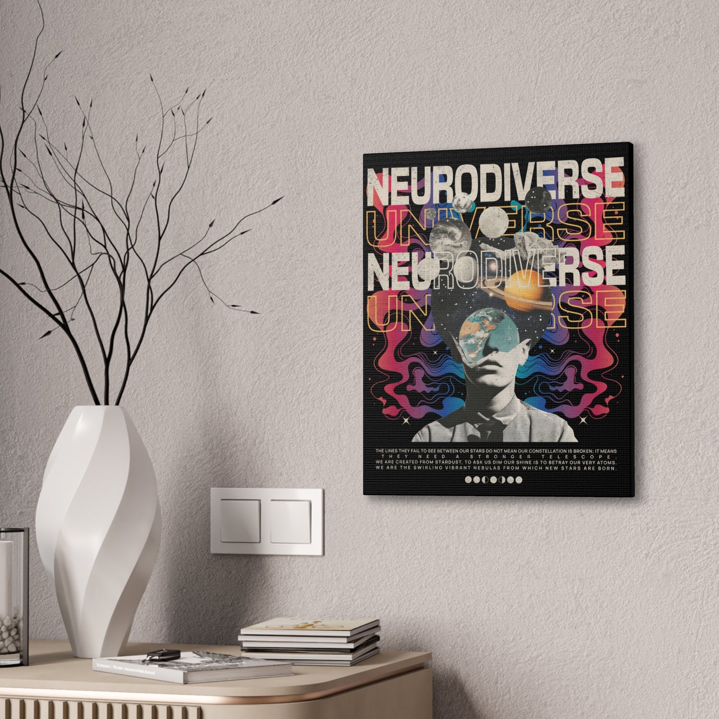 Neurodiverse Universe Canvas Print | Autism & Neurodiversity Advocacy Wall Art