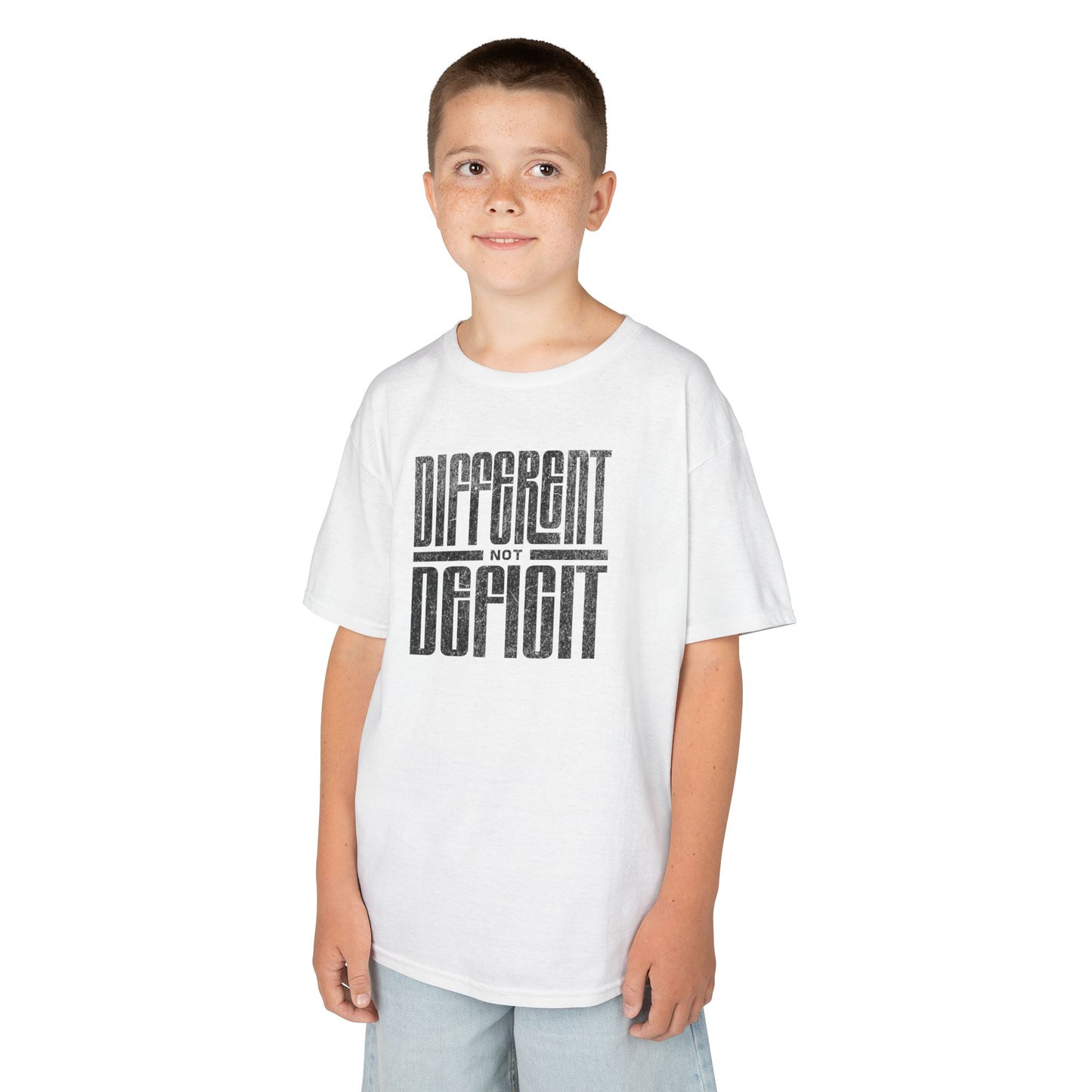 Youth "Different Not Deficit" Unisex Tee | Autism & Neurodiversity Advocacy Shirt