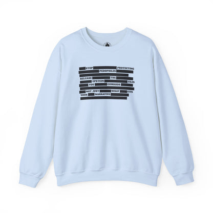 Redacted Truth Unisex Sweatshirt | Epstein Files Sweater | The Collective Flame Fund Collection