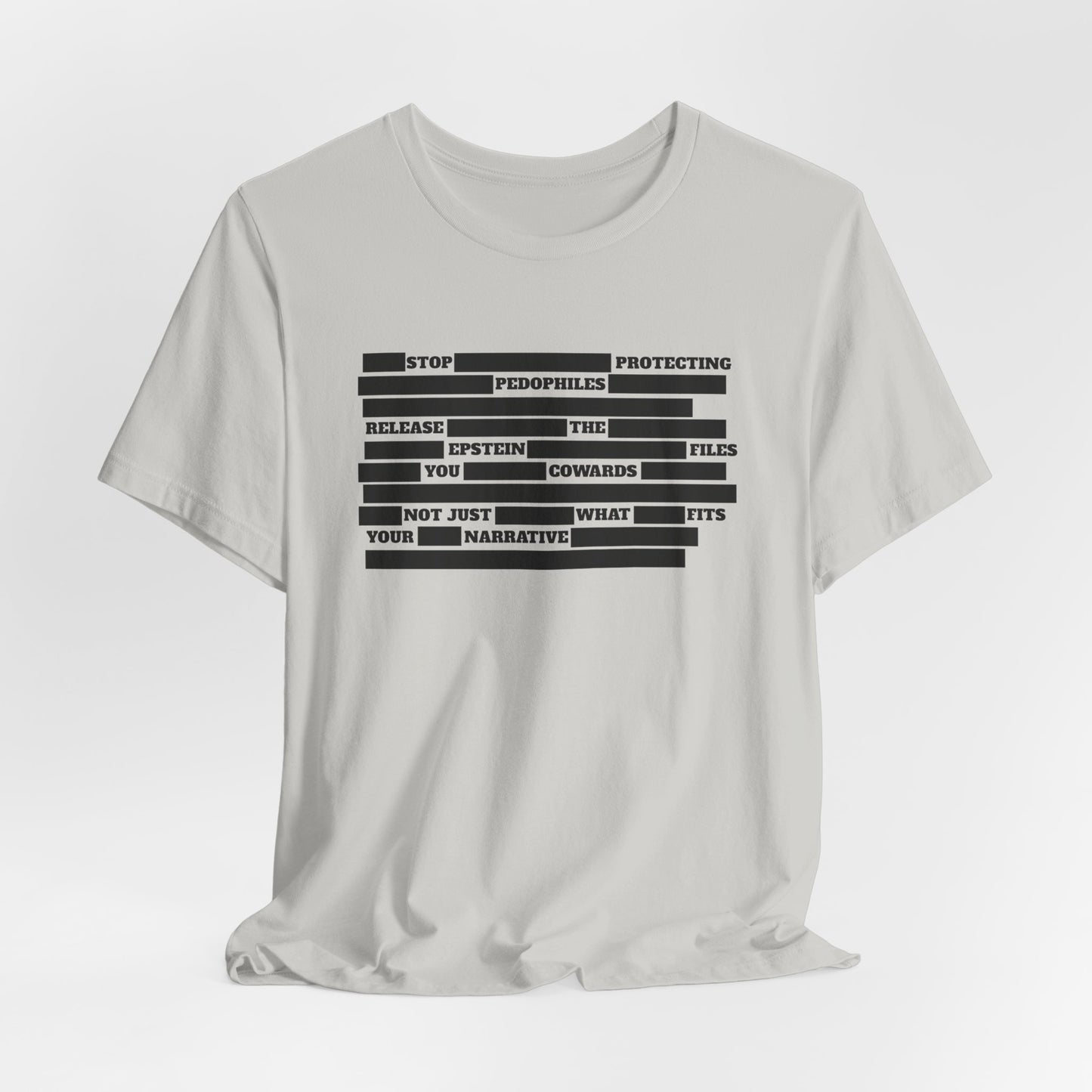 Redacted Truth Unisex Tee | Epstein Files T-Shirt | The Collective Flame Fund Collection