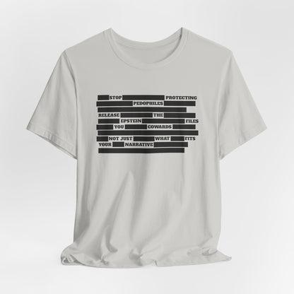 Redacted Truth Unisex Tee | Epstein Files T-Shirt | The Collective Flame Fund Collection