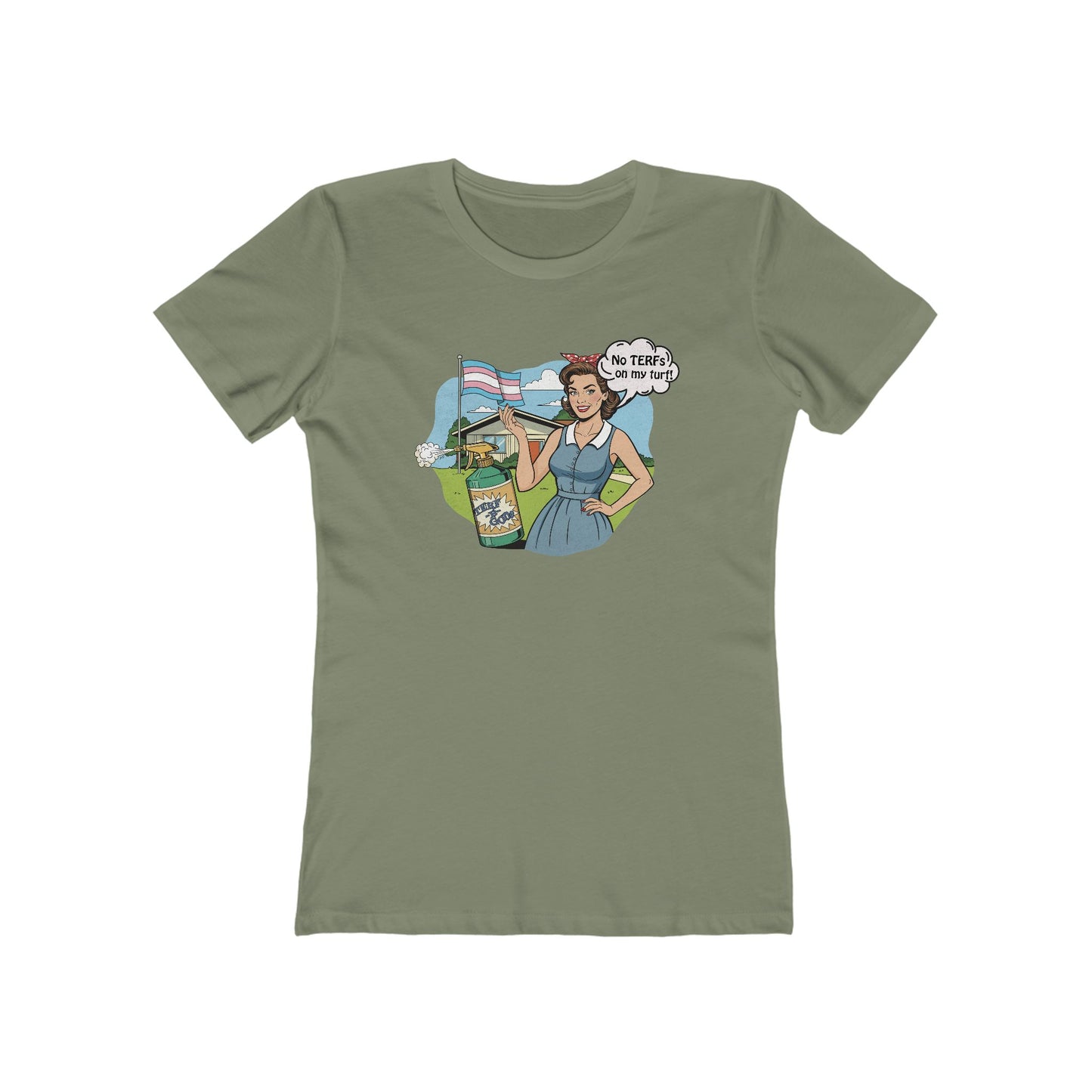 No TERFs On My Turf Fitted Tee | Trans Pride & Solidarity Collection