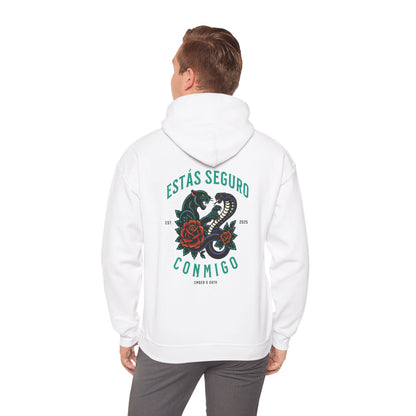 You Are Safe With Me Unisex Hoodie | Estás Seguro Conmigo Hooded Sweatshirt | Immigrant Rights & Solidarity Collection