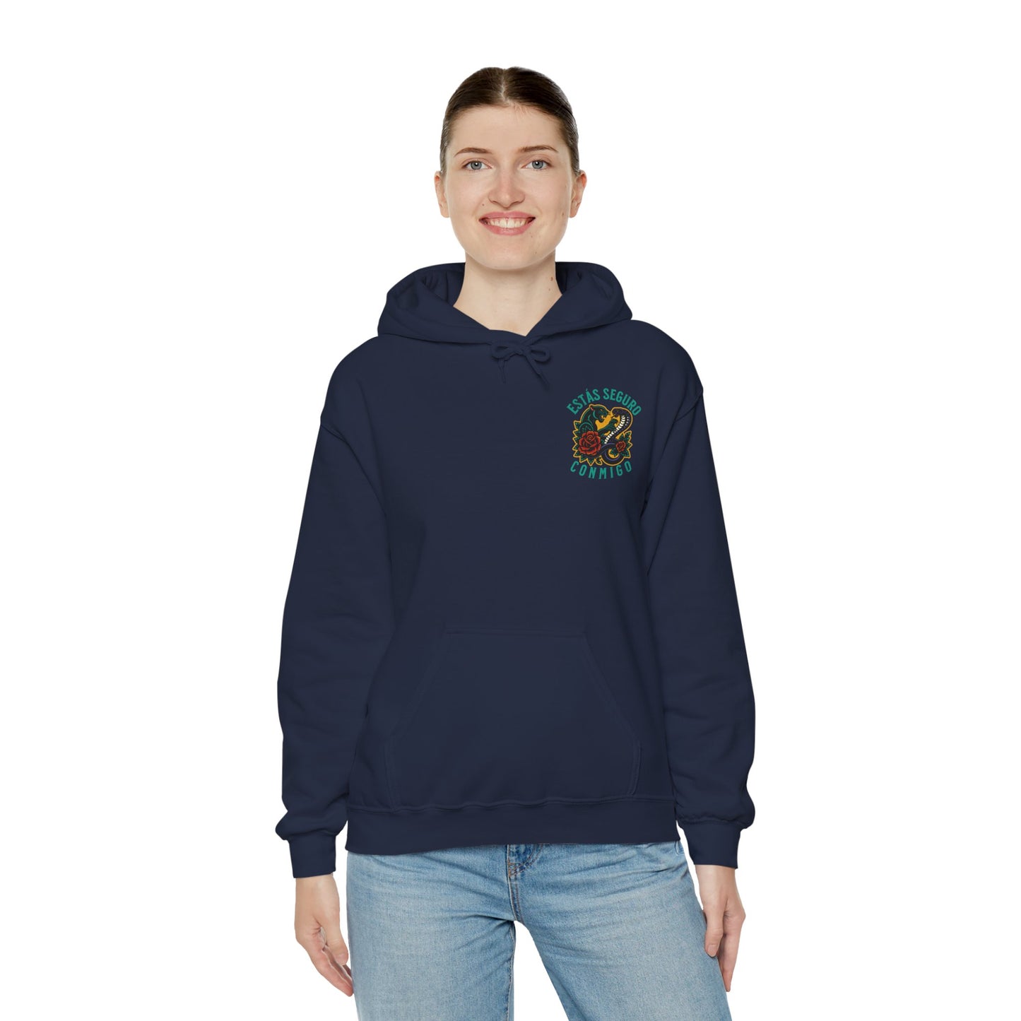 You Are Safe With Me Unisex Hoodie | Estás Seguro Conmigo Hooded Sweatshirt | Immigrant Rights & Solidarity Collection