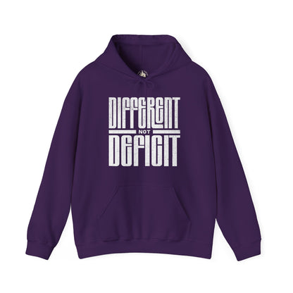 "Different Not Deficit" Unisex Hoodie | Autism & Neurodiversity Advocacy Hooded Sweatshirt