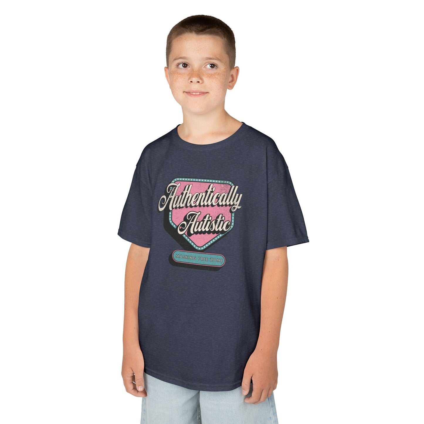 Youth "Authentically Autistic" Unisex Tee | Autism & Neurodiversity Advocacy Shirt