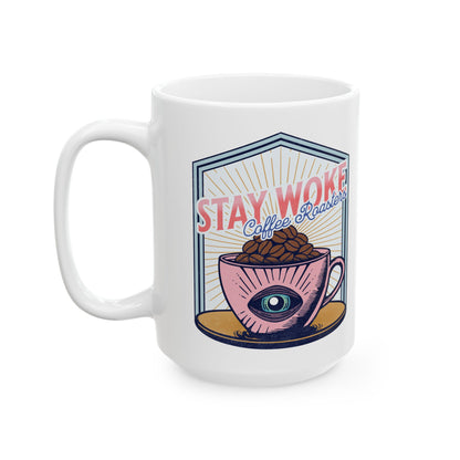 Stay Woke Coffee Roasters Coffee Mug | Fuel the Resistance Cup | Firestarter Fund Collection