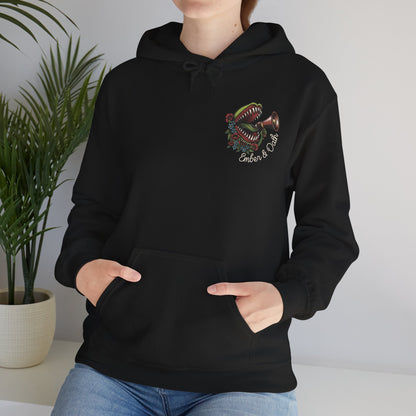 "Radicalized by Basic Decency" Unisex Hoodie | American Traditional Venus Flytrap Hooded Sweatshirt | Firestarter Fund Collection
