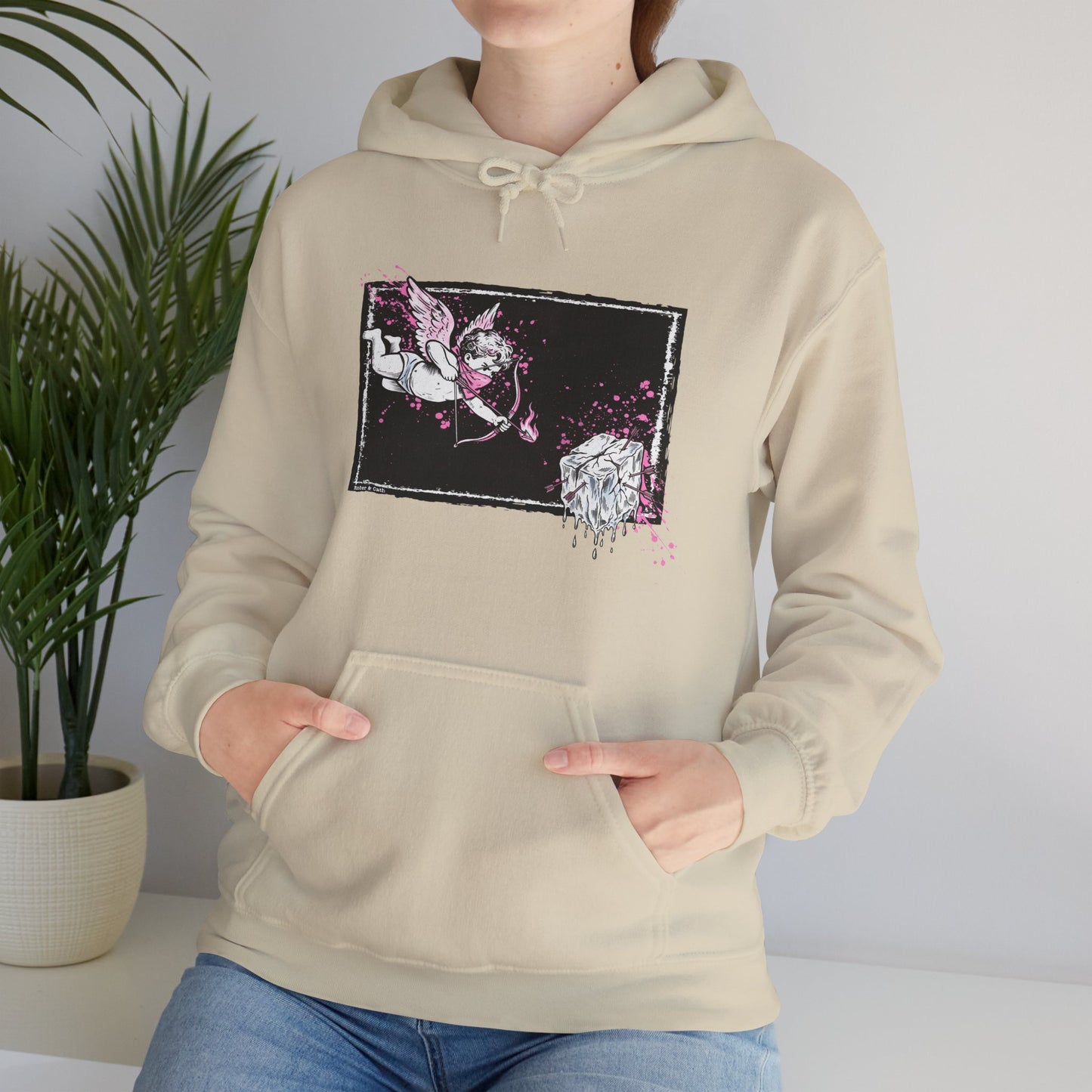 Cupid Against ICE Unisex Hoodie | Anti-ICE Hooded Sweatshirt | The Collective Flame Fund Collection