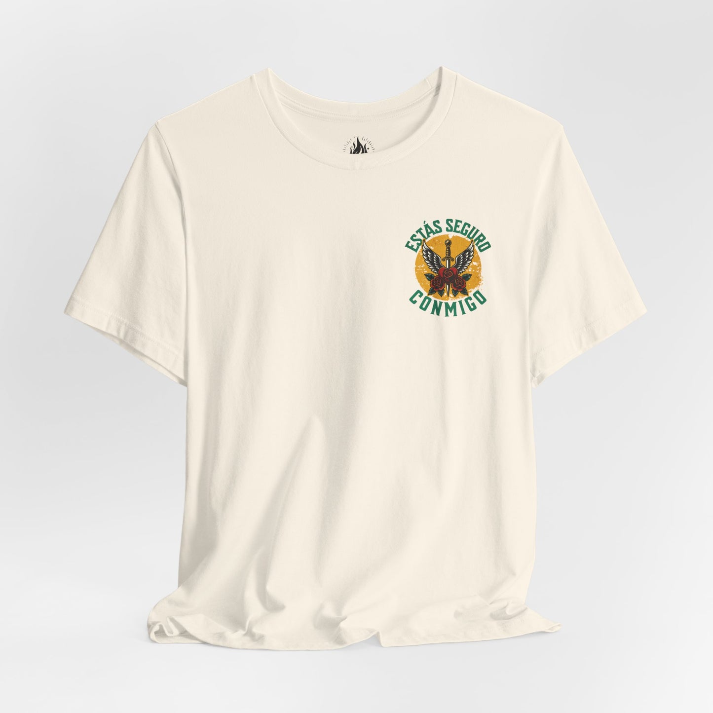 You Are Safe With Me Sword Unisex Tee | Estás Seguro Conmigo Shirt | Immigrant Rights & Solidarity Collection
