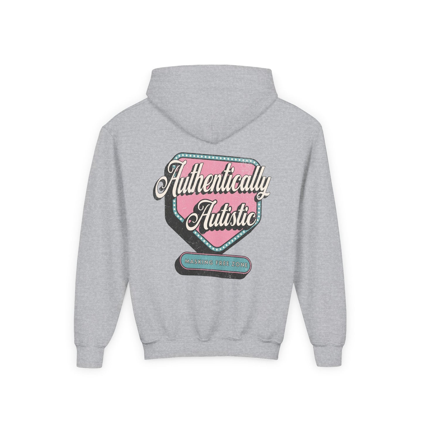 Youth "Authentically Autistic" Unisex Hoodie | Autism & Neurodiversity Advocacy Hooded Sweatshirt