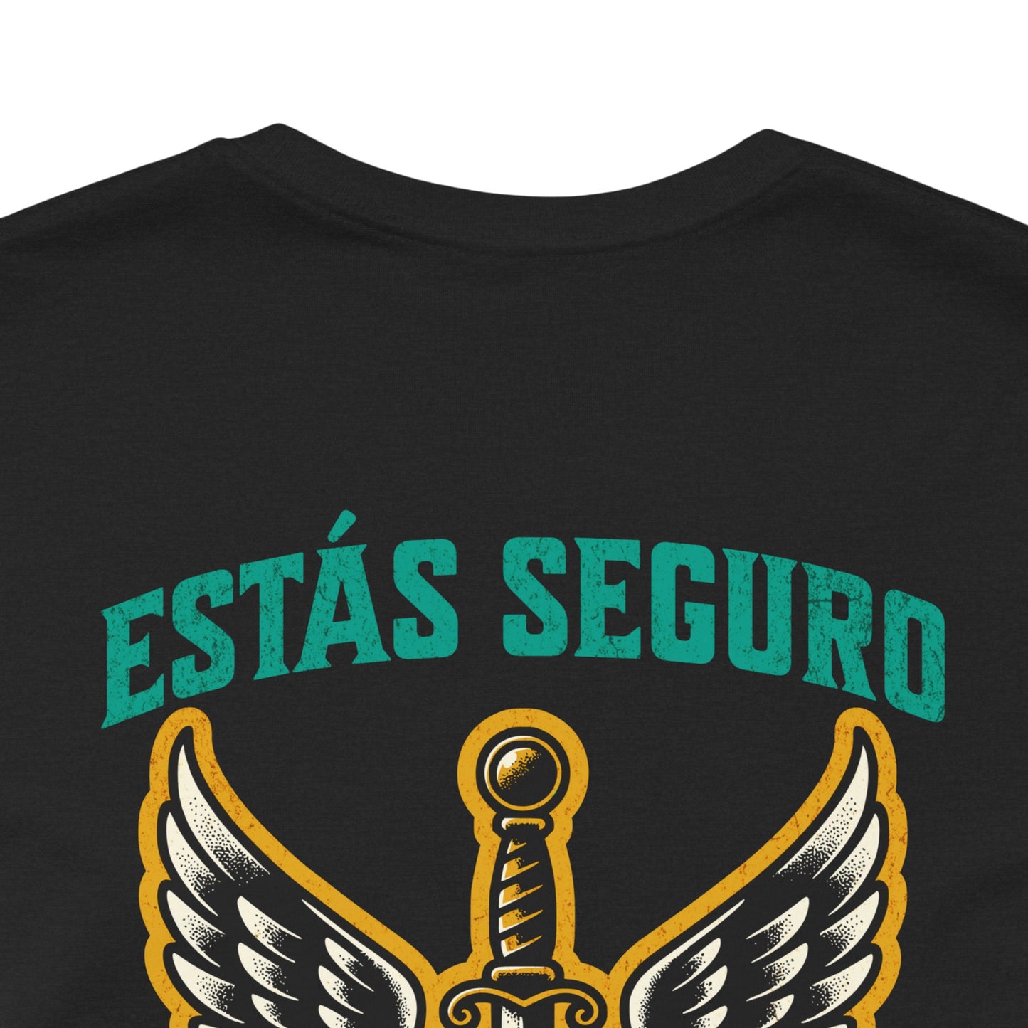 You Are Safe With Me Sword Unisex Tee | Estás Seguro Conmigo Shirt | Immigrant Rights & Solidarity Collection