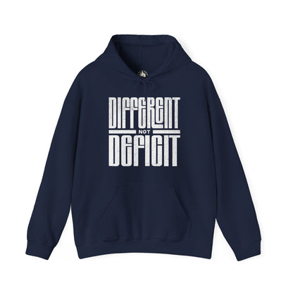 "Different Not Deficit" Unisex Hoodie | Autism & Neurodiversity Advocacy Hooded Sweatshirt