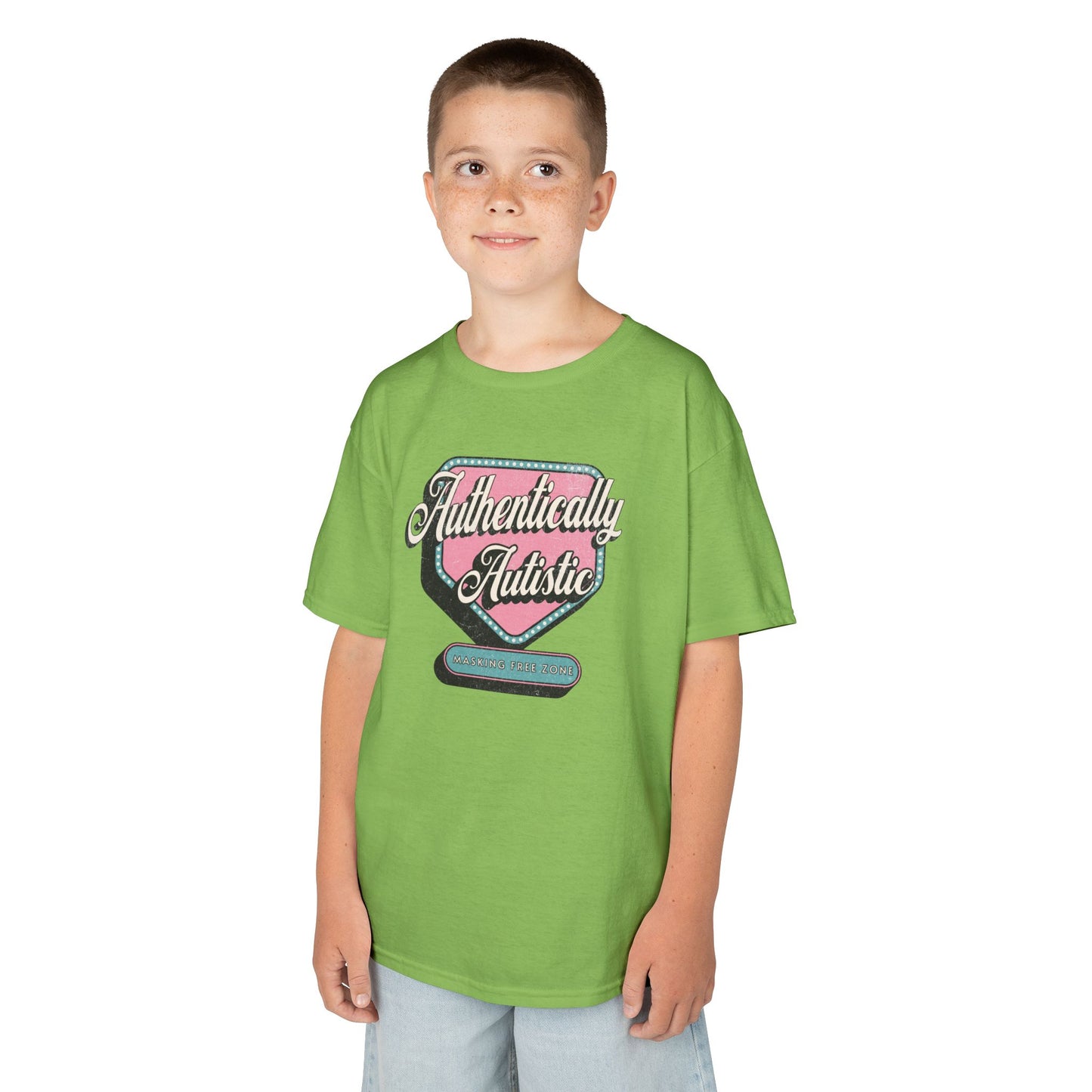 Youth "Authentically Autistic" Unisex Tee | Autism & Neurodiversity Advocacy Shirt
