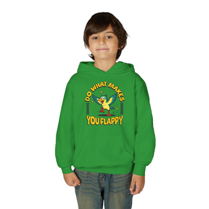 Youth "Do What Makes You Flappy" Unisex Hoodie | Autism & Neurodiversity Advocacy hooded sweatshirt